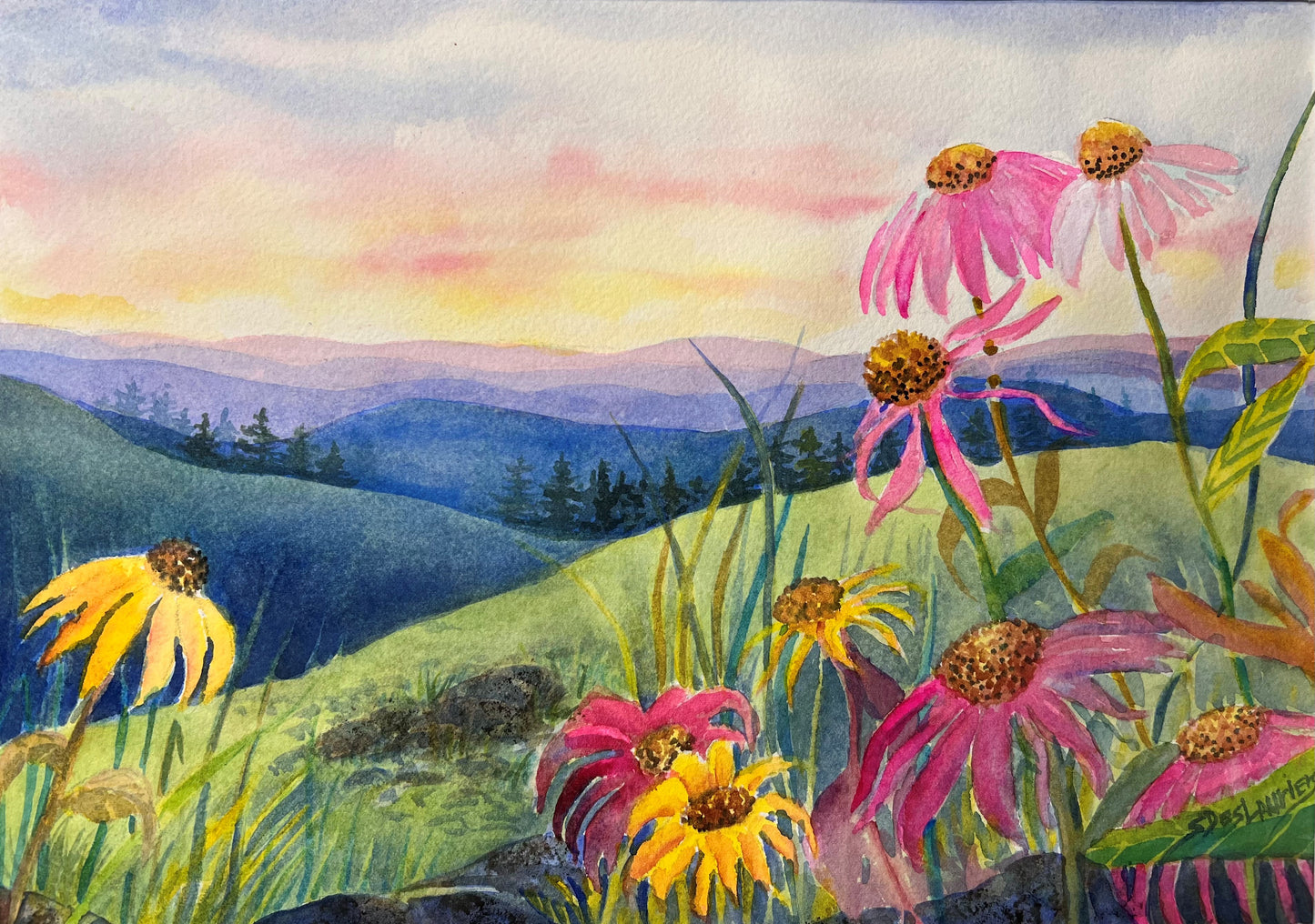 Spring Flowers in Watercolor