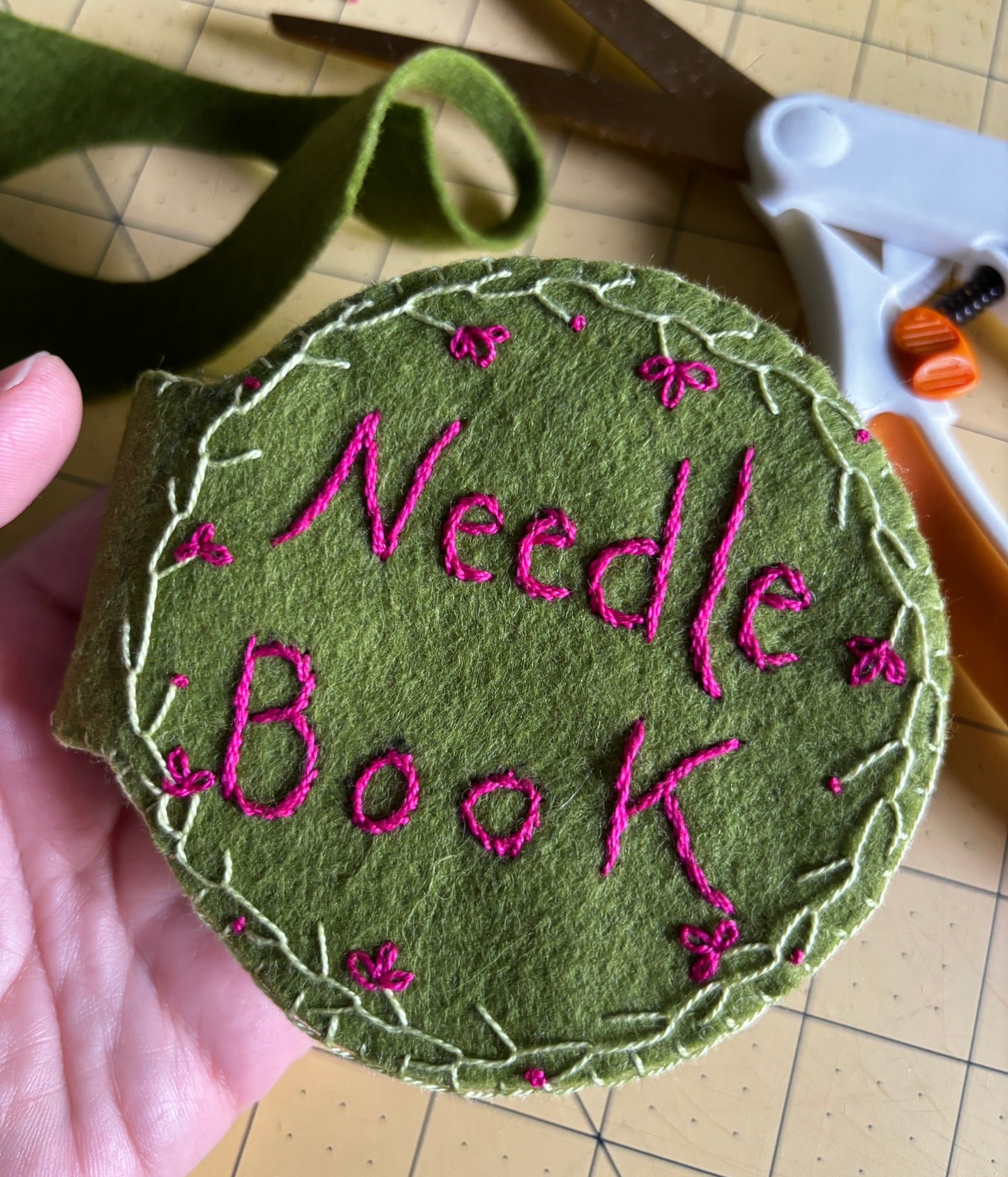Hand Stitched Felt Needle Book